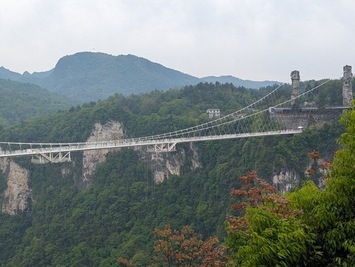 Zhangjiajie Grand Canyon Glass Bridge panorama