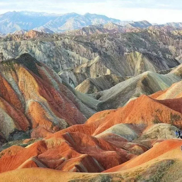 Layered colour bands of the Danxia landform